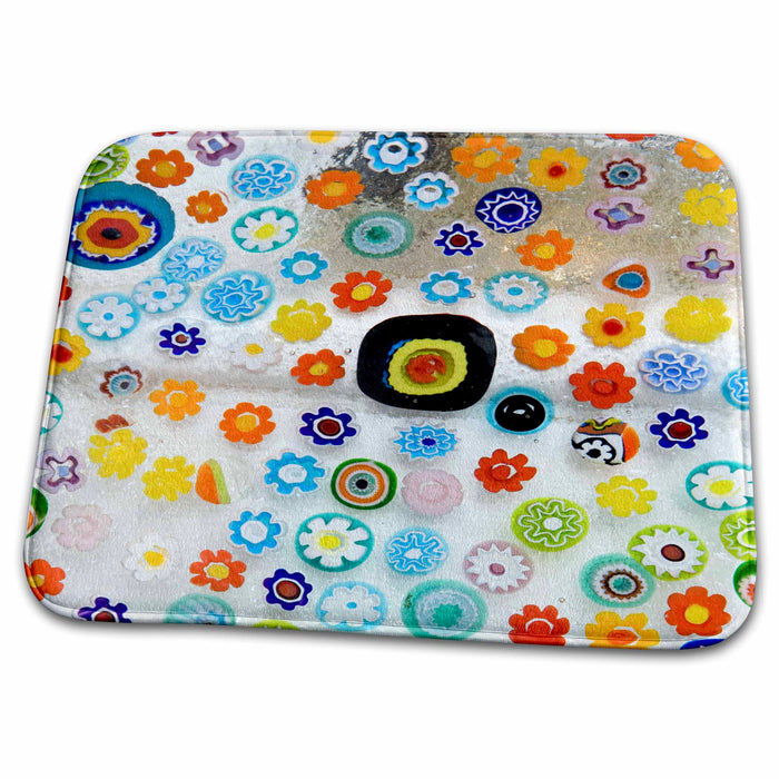 Dish Drying Mat - Italy, Venice, Millefiori glass abstract - EU16 BJA0694 - Jaynes Gallery Abstracts