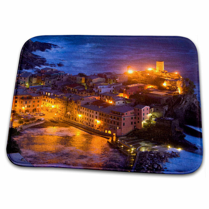 Dish Drying Mat - Italy, Vernazza, Cinque Terre, Evening - EU16 BJA0773 - Jaynes Gallery Cinque Terre