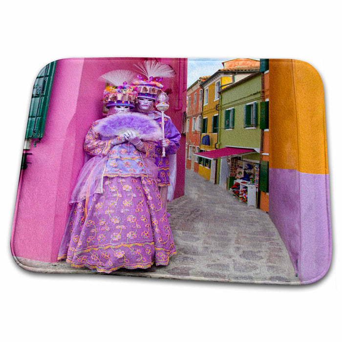 Dish Drying Mat - Italy, Venice, Carnival festival Costumes - EU16 BJA0792 - Jaynes Gallery Venice