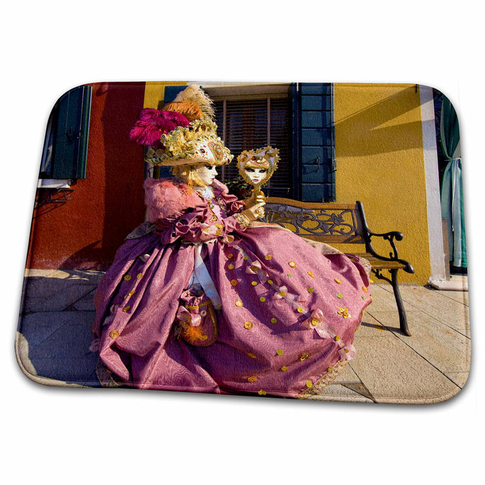 Dish Drying Mat - Italy, Venice, Carnival festival Costumes - EU16 BJA0793 - Jaynes Gallery Venice