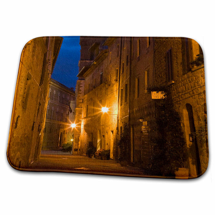 Dish Drying Mat - Italy, Tuscany, Village of Pienza, twilight - EU16 BTH0029 - Brenda Tharp Florence