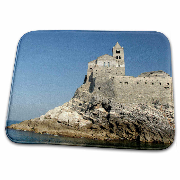 Dish Drying Mat - Italy, Porto Venere, San Pietro church - EU16 CMI0231 - Cindy Miller Hopkins Churches