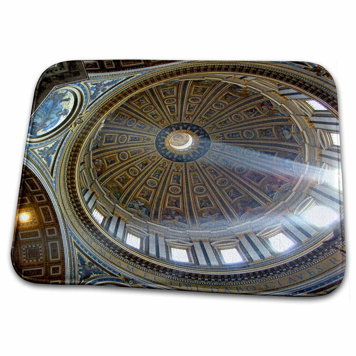 Dish Drying Mat - Italy, Rome. St Peters Basilica, interior - EU16 CMI0564 - Cindy Miller Hopkins Rome