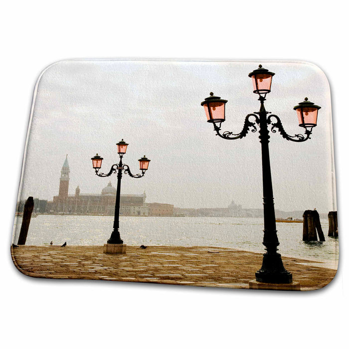 Dish Drying Mat - Ornate lamposts near the water, Venice, Italy - EU16 KPI0036 - Kristin Piljay Venice