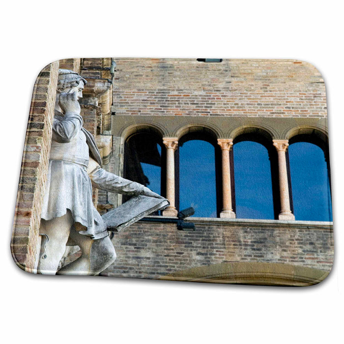 Dish Drying Mat - Italy, Parma, Town Hall, Statue of Correggio - EU16 NTO0035 - Nico Tondini Statues