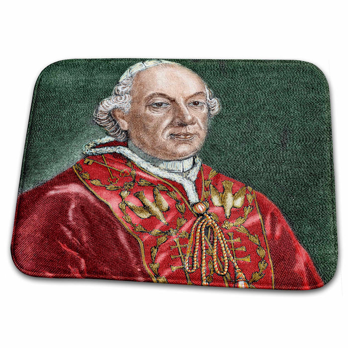 Dish Drying Mat - Pius VI, Italian pope, Engraving - EU16 PRI0102 - Prisma Engravings