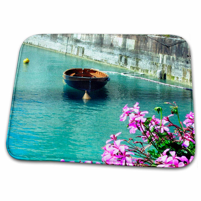 Dish Drying Mat - Boat canal, Peschiera del Garda, Lake Garda, Italy - EU16 RDU0022 - Richard Duval Canals