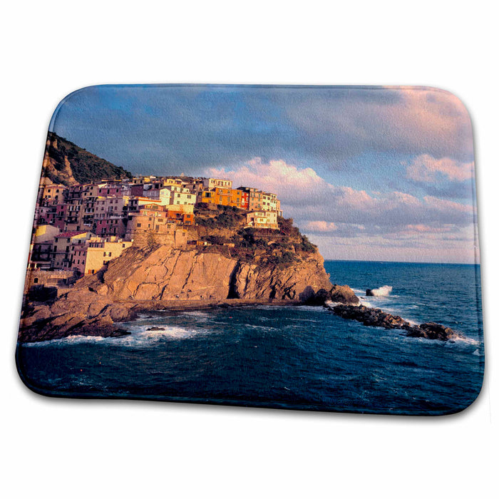 Dish Drying Mat - Italy, Manarola, Cliff houses, Cinque Terra - EU16 RER0083 - Ric Ergenbright Cinque Terre