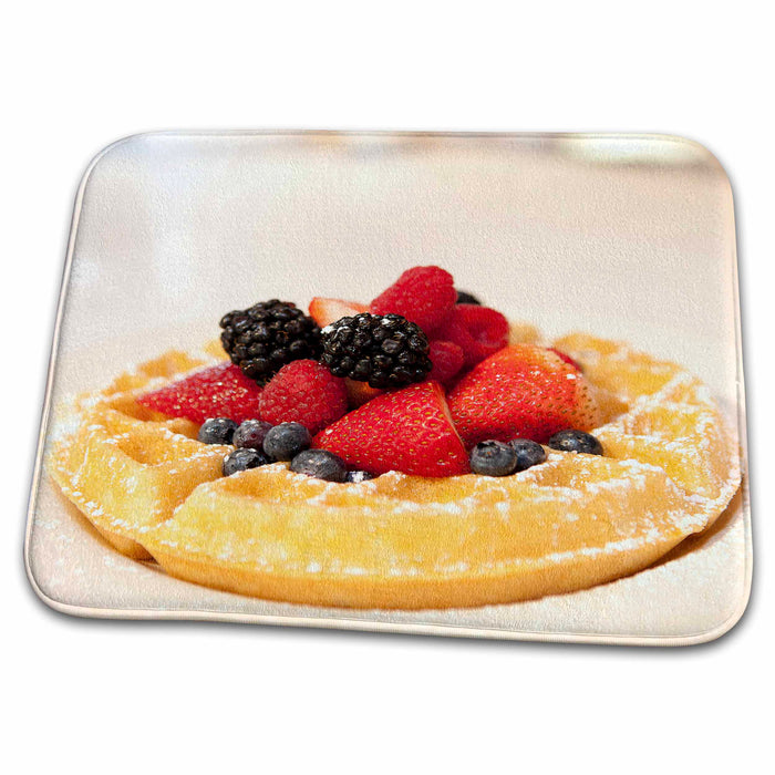 Dish Drying Mat - Fresh fruit waffle, cuisines - US10 GJO0608 - Greg Johnston Cuisines