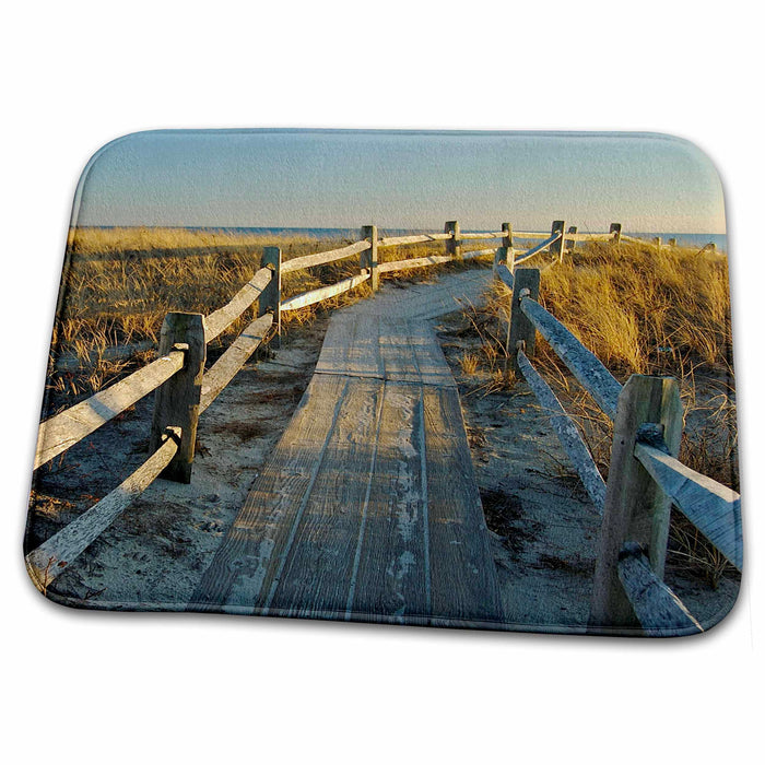 Dish Drying Mat - Massachusetts, Craigville. Beach walkway - US22 SPE0497 - Susan Pease Beaches