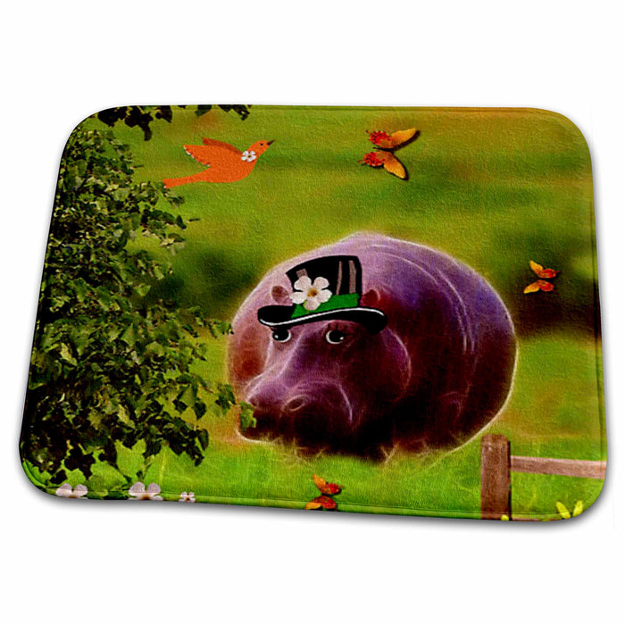 Dish Drying Mat - Going to the Picnic Wildlife Designs