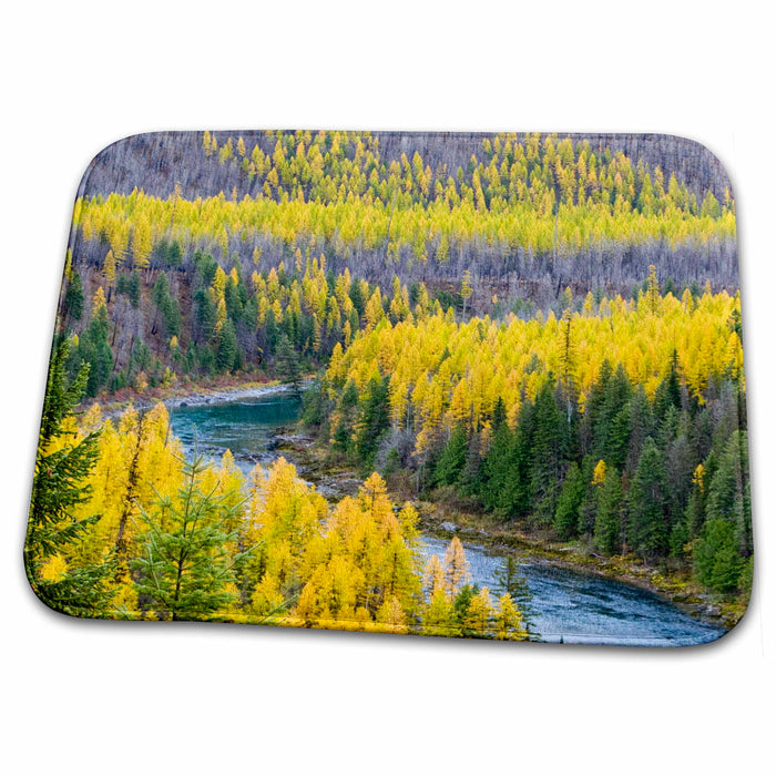 Dish Drying Mat - Tamaracks, Flathead River, Columbia Falls, Montana - US27 CHA1655 - Chuck Haney Montana