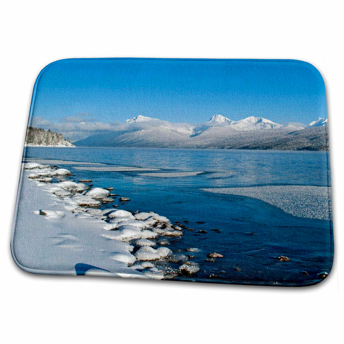 Dish Drying Mat - Fog, Lake McDonald, Glacier NP, Montana - US27 CHA1816 - Chuck Haney Montana