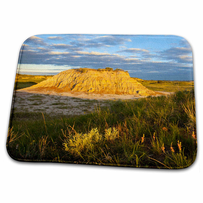 Dish Drying Mat - Badlands rock formation, Theodore Roosevelt NP, ND - US35 CHA0231 - Chuck Haney Rock Formations