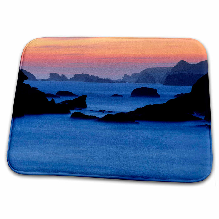 Dish Drying Mat - USA, Oregon, Harris Beach SP, sunset - US38 RER0102 - Ric Ergenbright Beaches