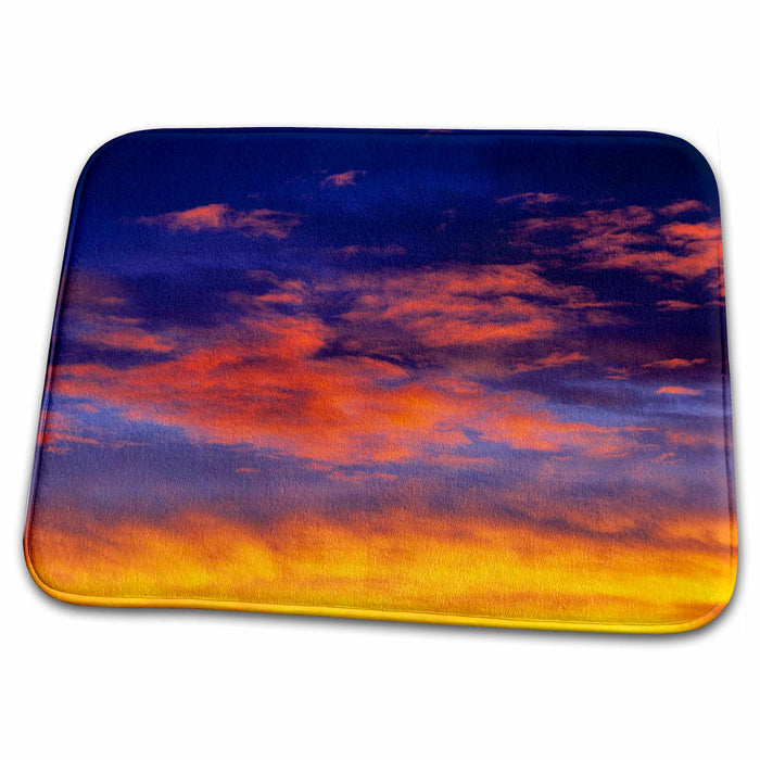 Dish Drying Mat - USA, Oregon, Bend. Sunrise colors a cloudy sky - US38 RER0290 - Ric Ergenbright Sunrises