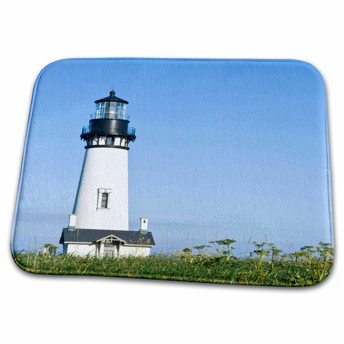 Dish Drying Mat - USA, OR, Newpor, Yaquina Head Lighthouse - US38 RTI0046 - Rob Tilley Lighthouses