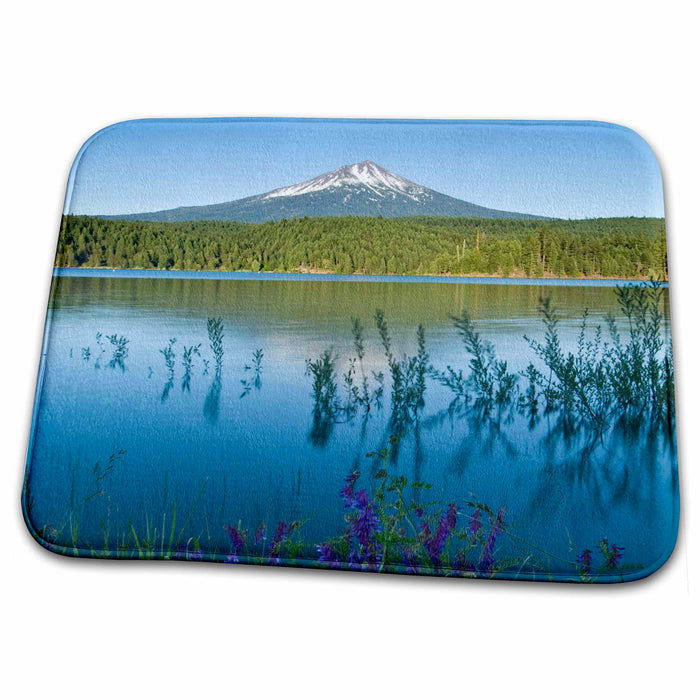 Dish Drying Mat - USA, OR, Mt. McLoughlin from Willow Lake - US38 RTI0050 - Rob Tilley Lakes