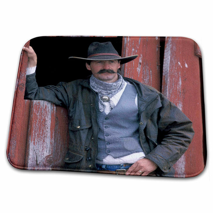 Dish Drying Mat - USA, Oregon. Cowboy (MR) - US38 SWE0033 - Stuart Westmorland Cowboys