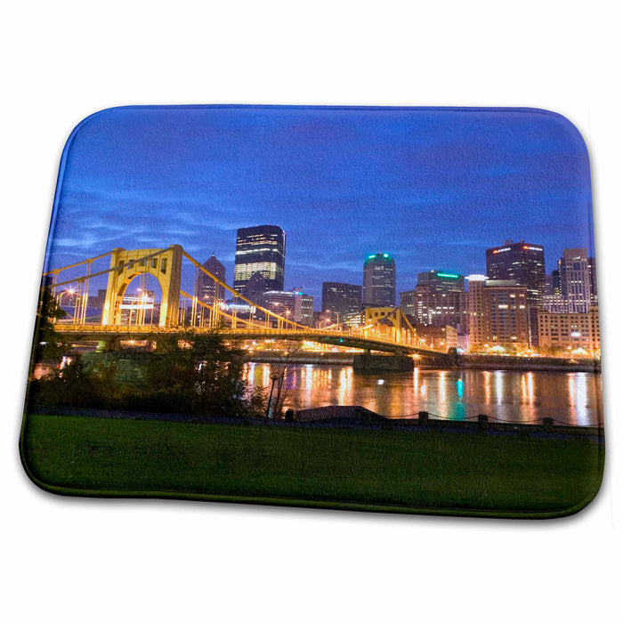 Dish Drying Mat - Pennsylvania, Pittsburgh City Skyline - US39 WBI0083 - Walter Bibikow City Skylines