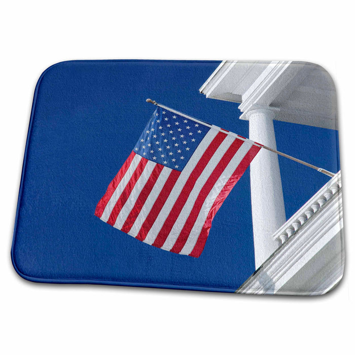 Dish Drying Mat - American flag flying, Charleston, South Carolina - US41 AJE0024 - Adam Jones Flags