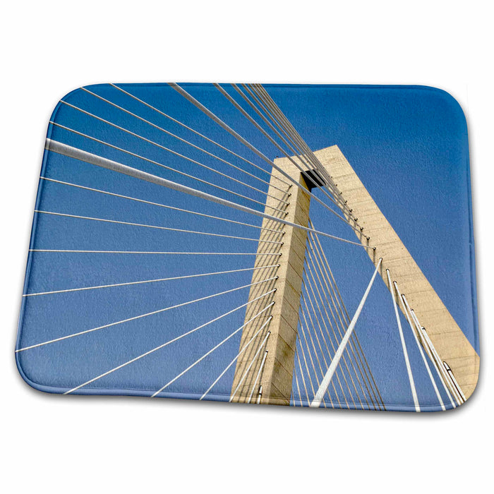 Dish Drying Mat - Arthur Ravenel Jr. Suspension Bridge, South Carolina - US41 AJE0087 - Adam Jones Bridges