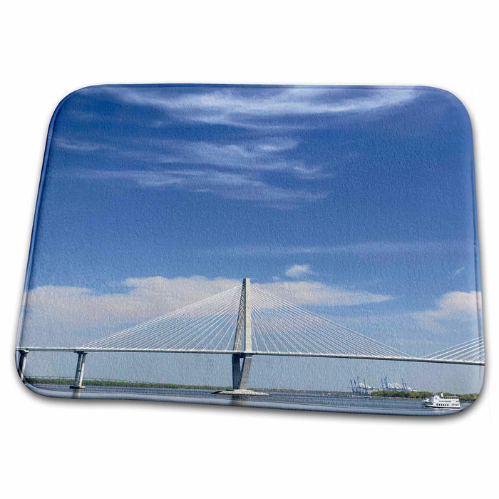 Dish Drying Mat - Arthur Ravenel Jr. Bridge, Charleston, South Carolina - US41 AJE0103 - Adam Jones Bridges