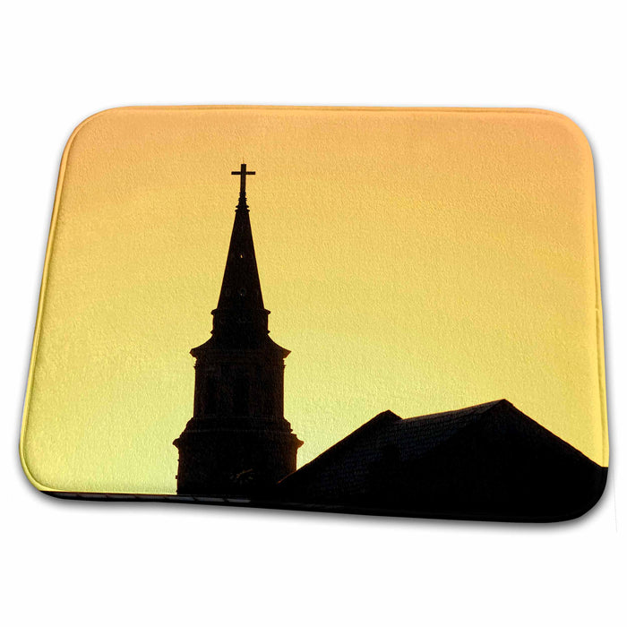 Dish Drying Mat - Church steeple, Charleston, South Carolina - US41 AJE0109 - Adam Jones Churches