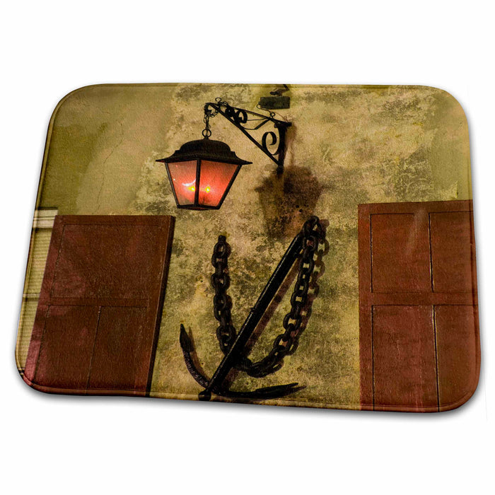 Dish Drying Mat - South Carolina, Charleston. Home lantern - US41 JEG0156 - Julie Eggers Homes