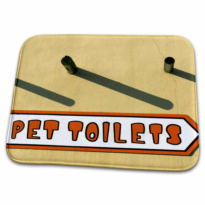 Dish Drying Mat - Sign, Pet Toilets, Roadside attraction, SC - US41 RKL0002 - Raymond Klass Signs