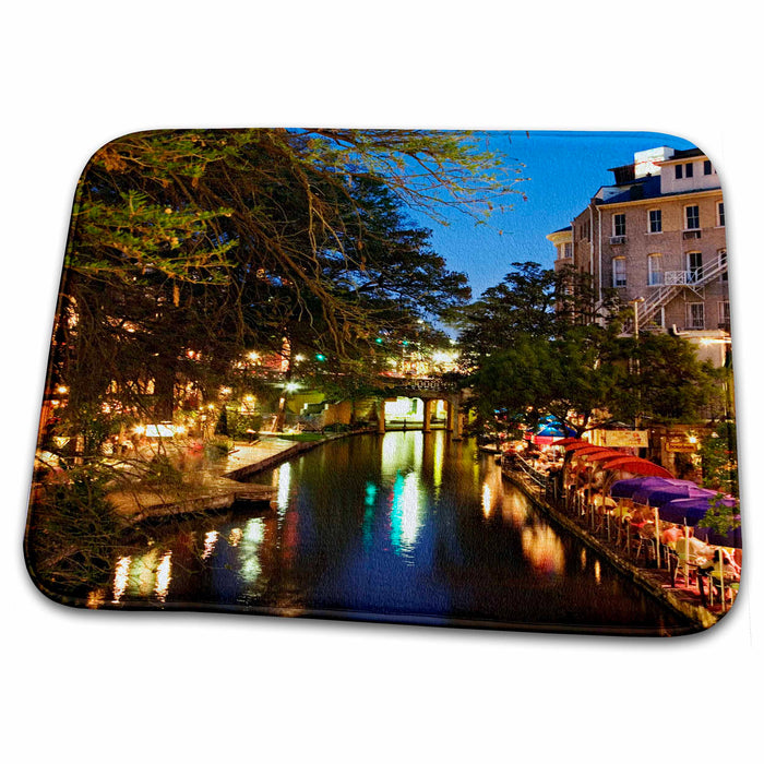 Dish Drying Mat - Outdoor café, River Walk, San Antonio, Texas - US44 AJE0024 - Adam Jones Texas