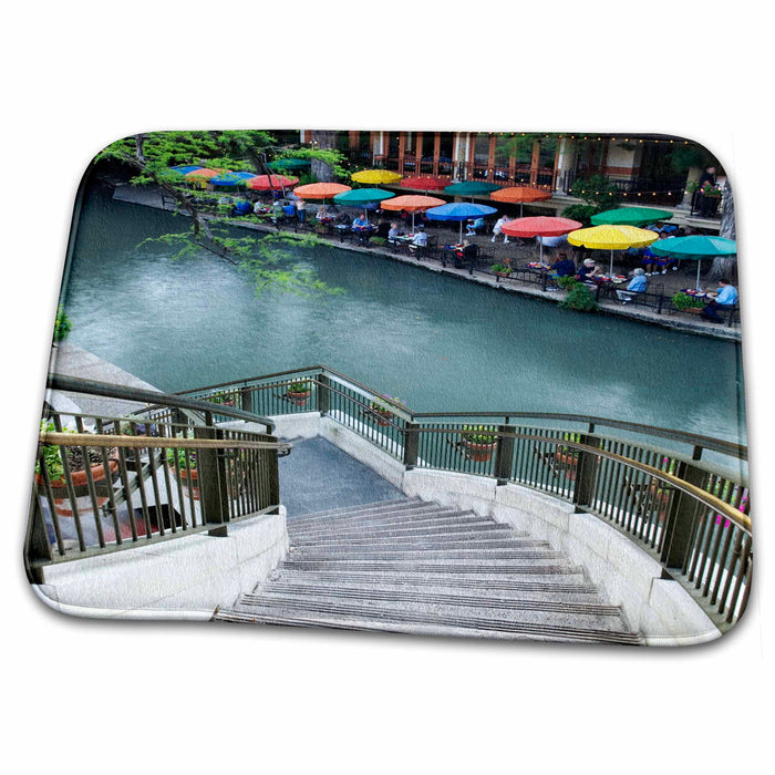 Dish Drying Mat - River Walk and San Antonio River, San Antonio, Texas - US44 AJE0039 - Adam Jones Texas