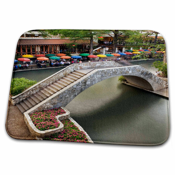 Dish Drying Mat - Outdoor café, River Walk, San Antonio, Texas - US44 AJE0043 - Adam Jones Texas