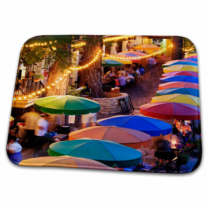 Dish Drying Mat - Outdoor café, River Walk, San Antonio, Texas - US44 AJE0067 - Adam Jones Texas