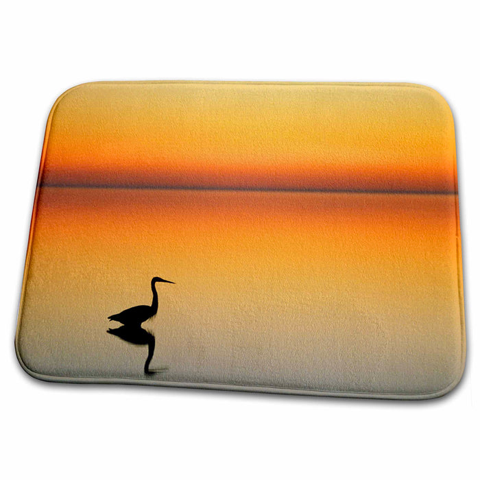 Dish Drying Mat - USA, Texas, Port Aransas, Great Blue Heron bird - US44 BJA0000 - Jaynes Gallery Birds