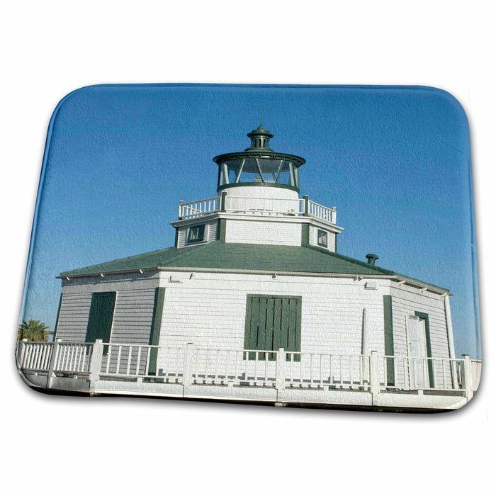 Dish Drying Mat - Texas, Port Lavaca. Lighthouse - US44 MDE0007 - Michael DeFreitas Lighthouses