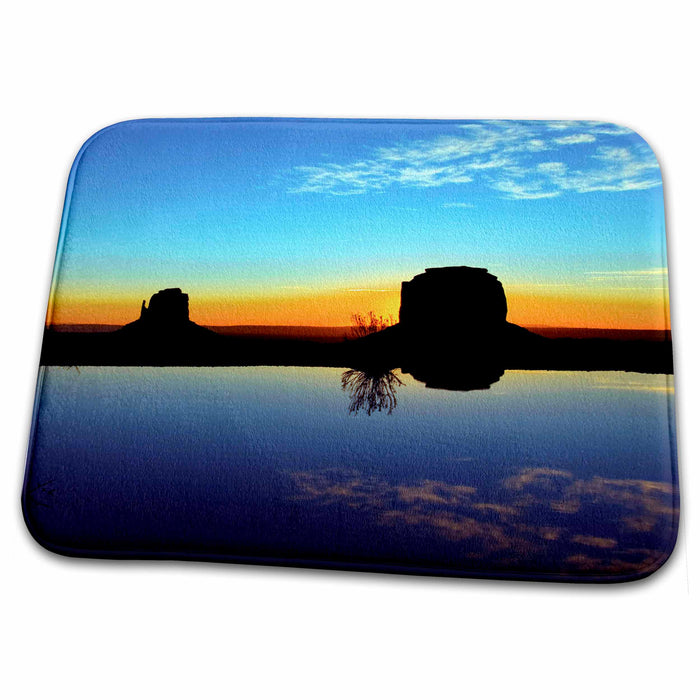 Dish Drying Mat - Monument Valley Sunrise Reflections - US45 BFR0051 - Bernard Friel Sunrises