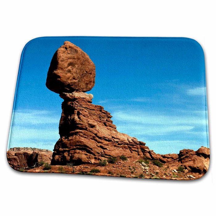 Dish Drying Mat - Utah, Arches National Park. Balanced Rock formation - US45 BFR0066 - Bernard Friel Rock Formations