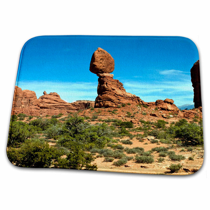 Dish Drying Mat - Utah, Arches National Park. Balanced Rock formation - US45 BFR0068 - Bernard Friel Rock Formations