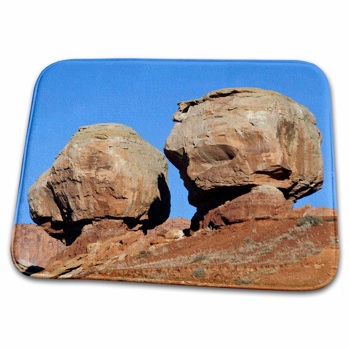 Dish Drying Mat - USA, Utah, Capitol Reef National Park, Twin Rocks - US45 BFR0116 - Bernard Friel Rock Formations