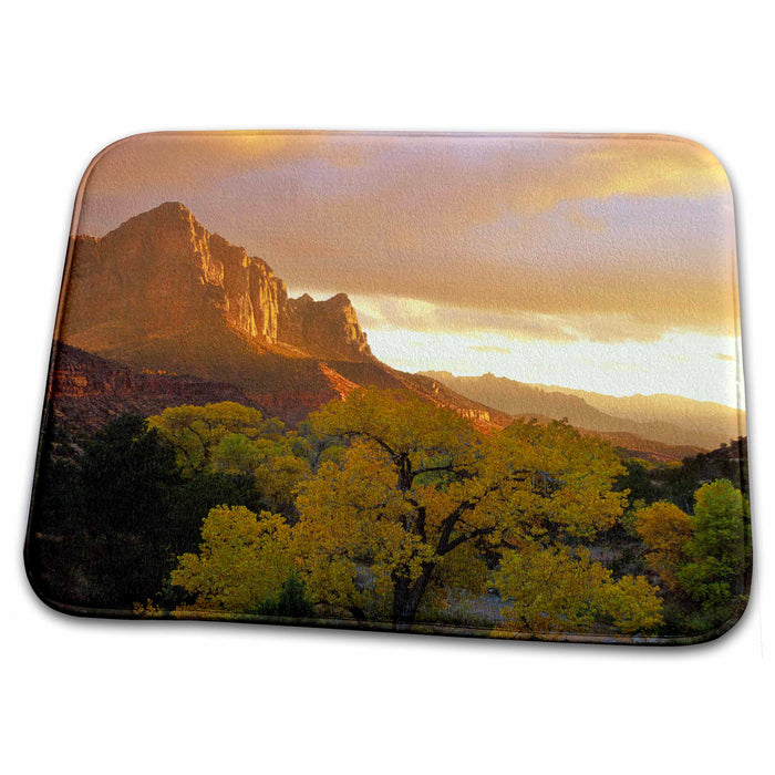 Dish Drying Mat - Utah, Zion NP, The Watchman, Virgin River - US45 BJA0031 - Jaynes Gallery Utah