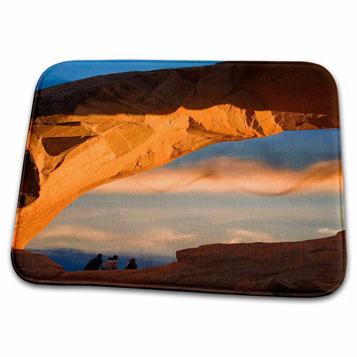 Dish Drying Mat - USA, Utah, Arches National Park. Hikers - US45 BJA0044 - Jaynes Gallery Hiking