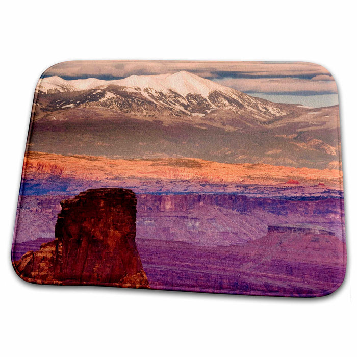 Dish Drying Mat - USA, Utah, Dead Horse Point SP, La Sal Mountains - US45 BJA0045 - Jaynes Gallery Utah