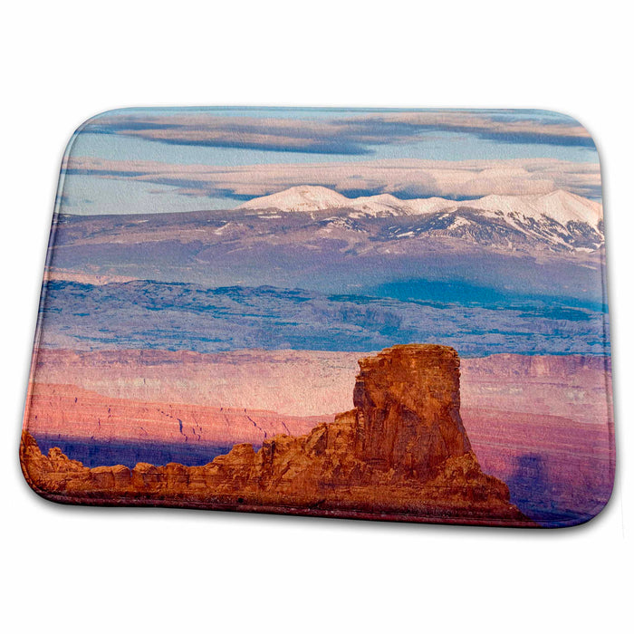 Dish Drying Mat - USA, Utah, Dead Horse Point SP, La Sal Mountains - US45 BJA0050 - Jaynes Gallery Utah