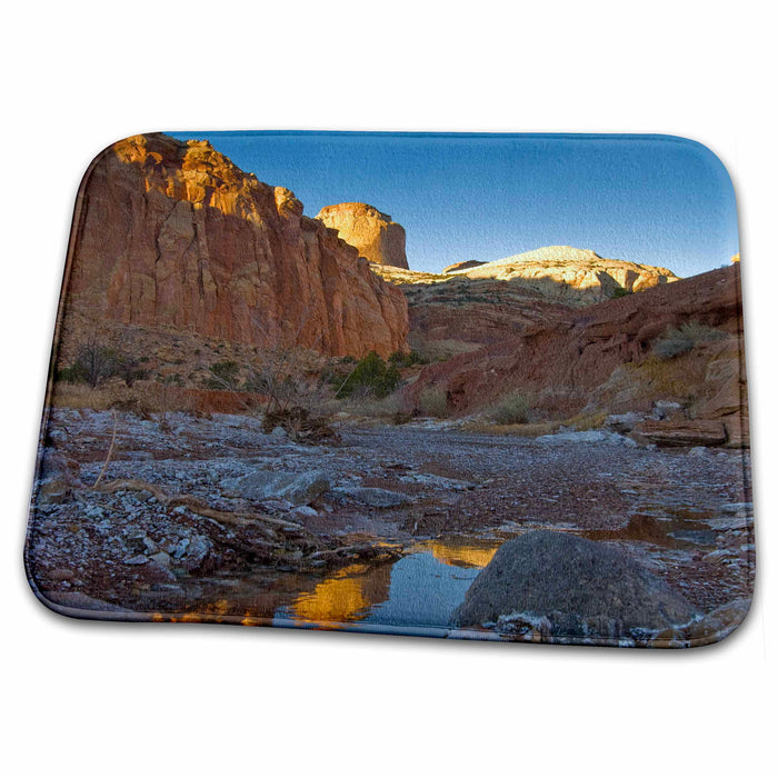 Dish Drying Mat - Utah, Capitol Reef NP, Golden Cathedral reflection - US45 DSV0041 - David Svilar Utah