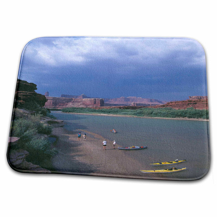 Dish Drying Mat - Canyonlands NP, Green River, Stillwater Canyon, Kayaker - US45 GLU0001 - Gary Luhm Kayaking