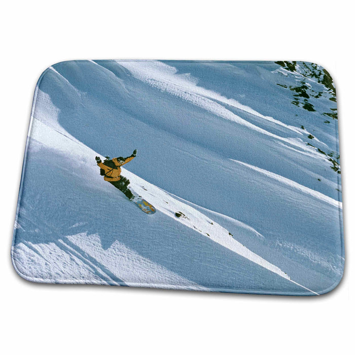 Dish Drying Mat - Snowboarding, Big Cottonwood, Wasatch-Cache NF, Utah - US45 HGA0072 - Howie Garber Snowboarding