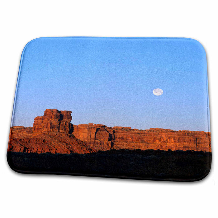 Dish Drying Mat - Moonrise over Valley of the Gods, Mexican Hat, Utah - US45 HGA0077 - Howie Garber Utah