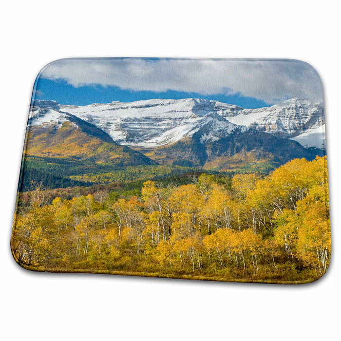 Dish Drying Mat - Mt Timpanogas, Aspen Trees, Wasatch Mountains, Utah - US45 HGA0091 - Howie Garber Utah