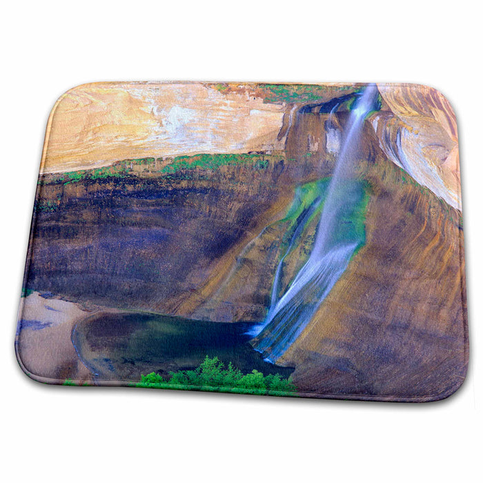 Dish Drying Mat - Calf Creek Waterfalls, Escalante-Grand Staircase, UT - US45 HGA0312 - Howie Garber Waterfalls